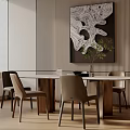 Modern table combination 3d model