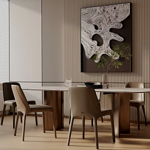Modern table combination 3d model