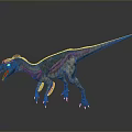 Realistic Velociraptor 3D Model Standing Pose With Open Mouth And Detailed Skin