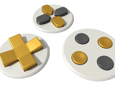 Industrial hard surface instrument panel controller push button switch industrial instrument gamepad 3d model