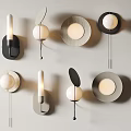 Modern Wall Lamps With Various Shapes And Sleek Metal Wood Design Elements