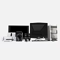 Top Computer Accessories and Devices with Speakers Headphones Router Printer Monitor Desktop
