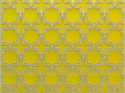 Yellow Geometric Hexagon Cross Line Pattern Design For Washing Daily Products 3d model