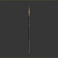 Two Ornate Swords with Silver Blades Green Accents and Golden Decorative Handles