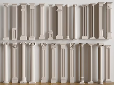 Variety Of Roman Columns For Architectural Decoration 3d model