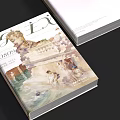 Artistic Books Magazine With Vintage Illustrations And LIX Title On Cover