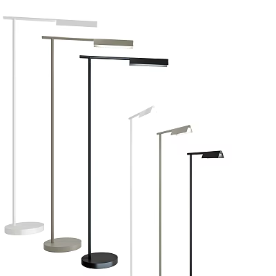 Contemporary Floor Lamps With Minimalist Design And Sleek Black White Silver Styles 3d model