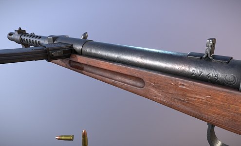 type submachine gun 3d model