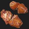 Cooked Pork Hock With Brownish Yellow Skin Tender Juicy Meat Texture