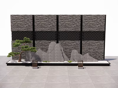 Garden Landscape Zen Space 3d model