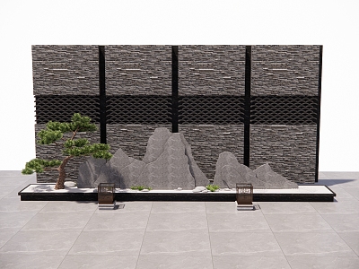 Garden Landscape Zen Space 3d model