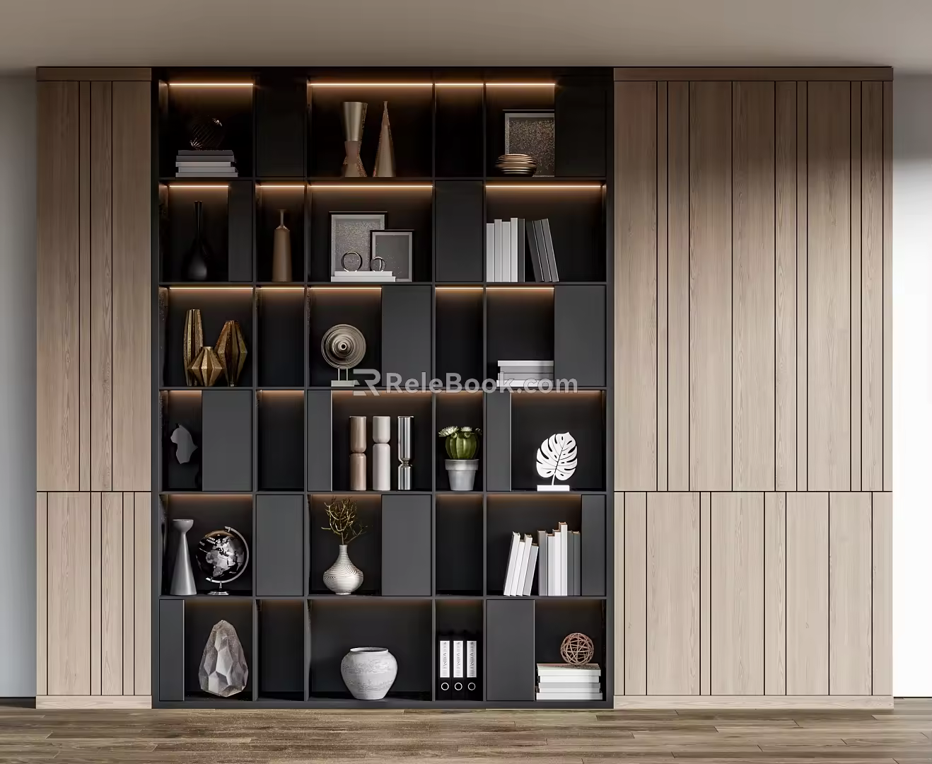 Bookshelf Bookcase Whole-face Bookcase 3d model
