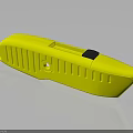 Bright Yellow Ribbed Surface Handheld Device With Black Component And Smooth Finish 3d model