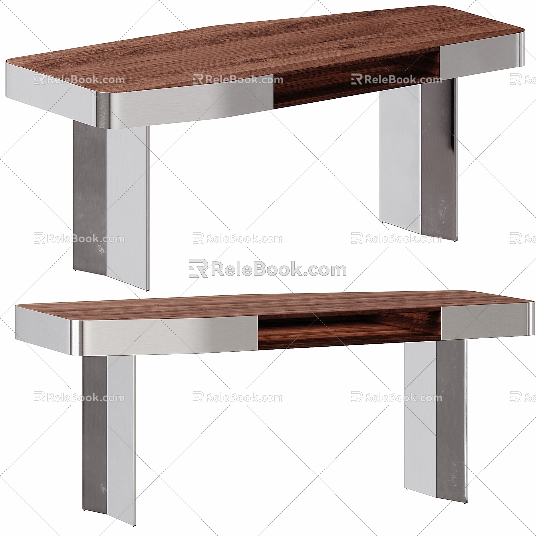 Modern Study Desk Writing Desk 3d model