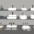 Wash basin wash basin counter basin faucet 3d model