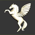 Golden Pegasus Statue Metallic Decorative Furniture Ornament For Home Interior Decor