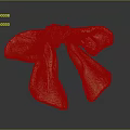 Elegant 3D Rendered Orange Bow With Soft Fabric On Dark Background