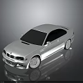 Sporty Silver Car With Black Roof White Rims And Shiny Body Design