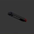Modern Black Red Tip Pen Style Daily Life Tool With Silver Metal Body