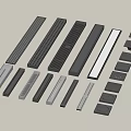 Assorted Metal Furniture Hardware Strips And Decorative Accessories Set