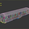 Vintage Silver Train Car Model With Windows Doors And Number 7 Sign