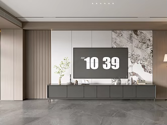 Modern Simple Living Room Light Luxury TV Background Wall TV Full Wall TV Cabinet TV Cabinet Combination Living Room 3d model