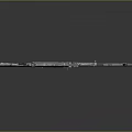 Metallic Rifle Weapon Design With Shiny Barrel Magazine And Structural Details