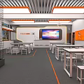 Modern Liquor Tobacco Store With Shelves Product Displays And Lighting
