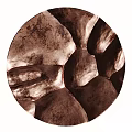 Modern Metallic Round Wall Decor With Textured Abstract 3D Design For Home Interior