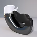 Modern Massage Chair With Black And White Ergonomic Design Comfortable Headrest Supportive Backrest