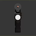 Tactical Combat Pistol With Suppressor Scope Metallic Body And Wooden Grip