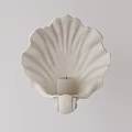 Modern White Shell Shaped Wall Sconce With Candle Holder For Home Decor