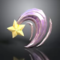 Unique Furniture Accent With Yellow Star And Purple Wavy Design Details