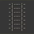 Durable Modern Train Railroad Track Structure Composed Of Steel Rails And Concrete Ties