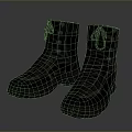 Black High Top Boots With Laces And Buttons Thick Soles For Practical Daily Use