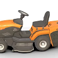 Orange Victory Riding Lawn Mower For Outdoor Gardening And Lawn Maintenance