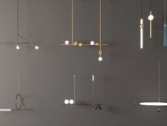 Modern chandelier 3d model