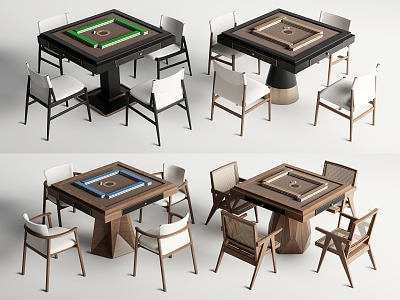 Modern Mahjong Table and Chair Chess and Card Table Mahjong Table Casual Table and Chair model