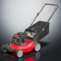 Red And Black Agricultural Lawn Mower With Durable Body And Wheels