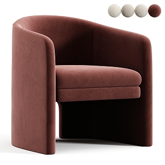 Westwing fabric leisure chair 3d model