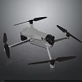 High Tech Aerospace Drone With White Body And Dark Propellers For Space Missions