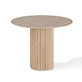 Foldable Light Wood Dining Table With Simple Design And Hexagonal Tabletop 3d model