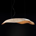 Modern Curved Wooden Pendant Light Design With Elegant Illumination And Sleek Shape