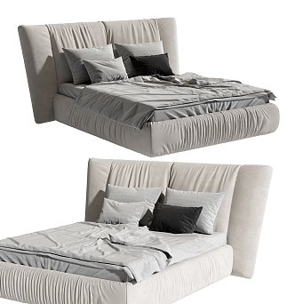 Double bed 3d model