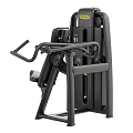 Black Fitness Chest Press Machine With Yellow Accents And Ergonomic Design For Strength Training