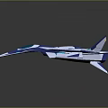 Blue And White Passenger Jet With Sleek Aerodynamic Design And Futuristic Wing Structure