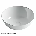 Modern White Round Ceramic Wash Basin for Bathroom Vanity Top