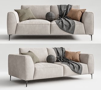 Modern double sofa 3d model