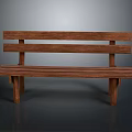 Architectural Wooden Bench Structure With Natural Wood For Outdoor Garden Seating Areas