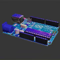 Detailed Arduino Uno R3 Circuit Board With Electronic Components Digital Ports And Microcontroller